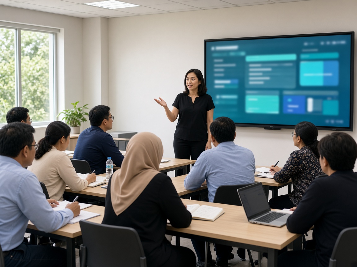 Classroom-style AI training workshop for talent acquisition teams in Malaysia